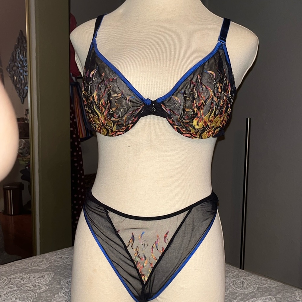 Flaming Lingerie Set